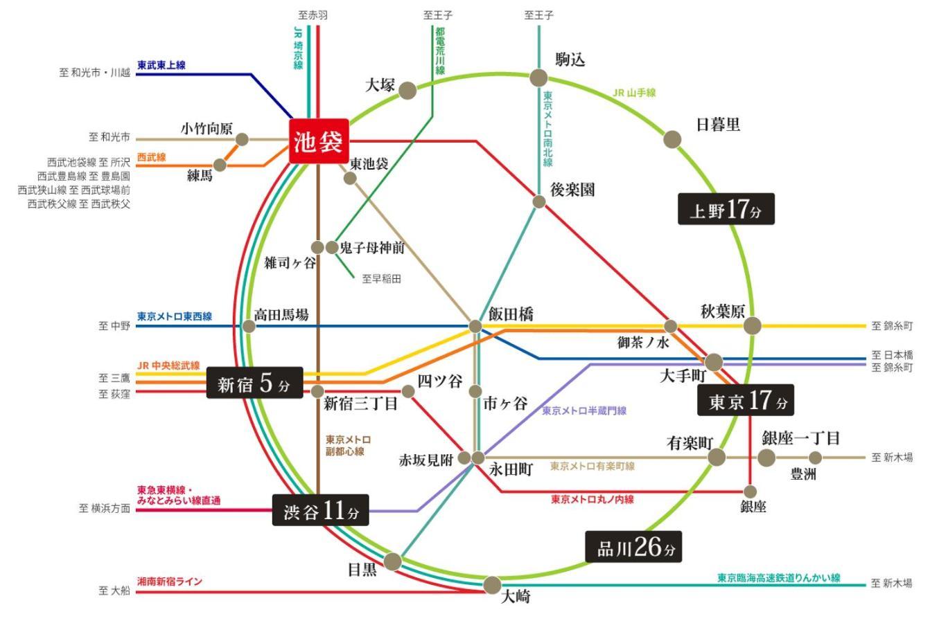 Apartament Tokiwa 10 Building 6Min Walk From Ikebukuro Station Direct Access To The Airport Tokio Zewnętrze zdjęcie